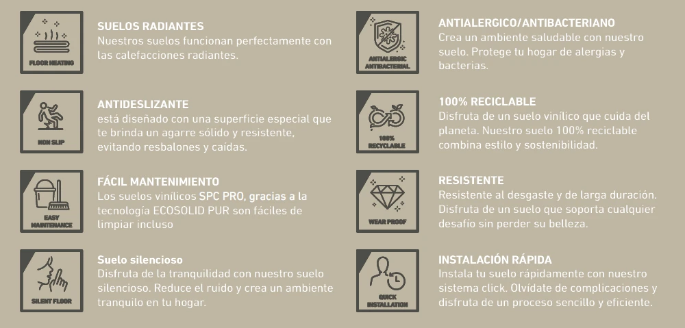Características del pavimento vinílico SCPPRO